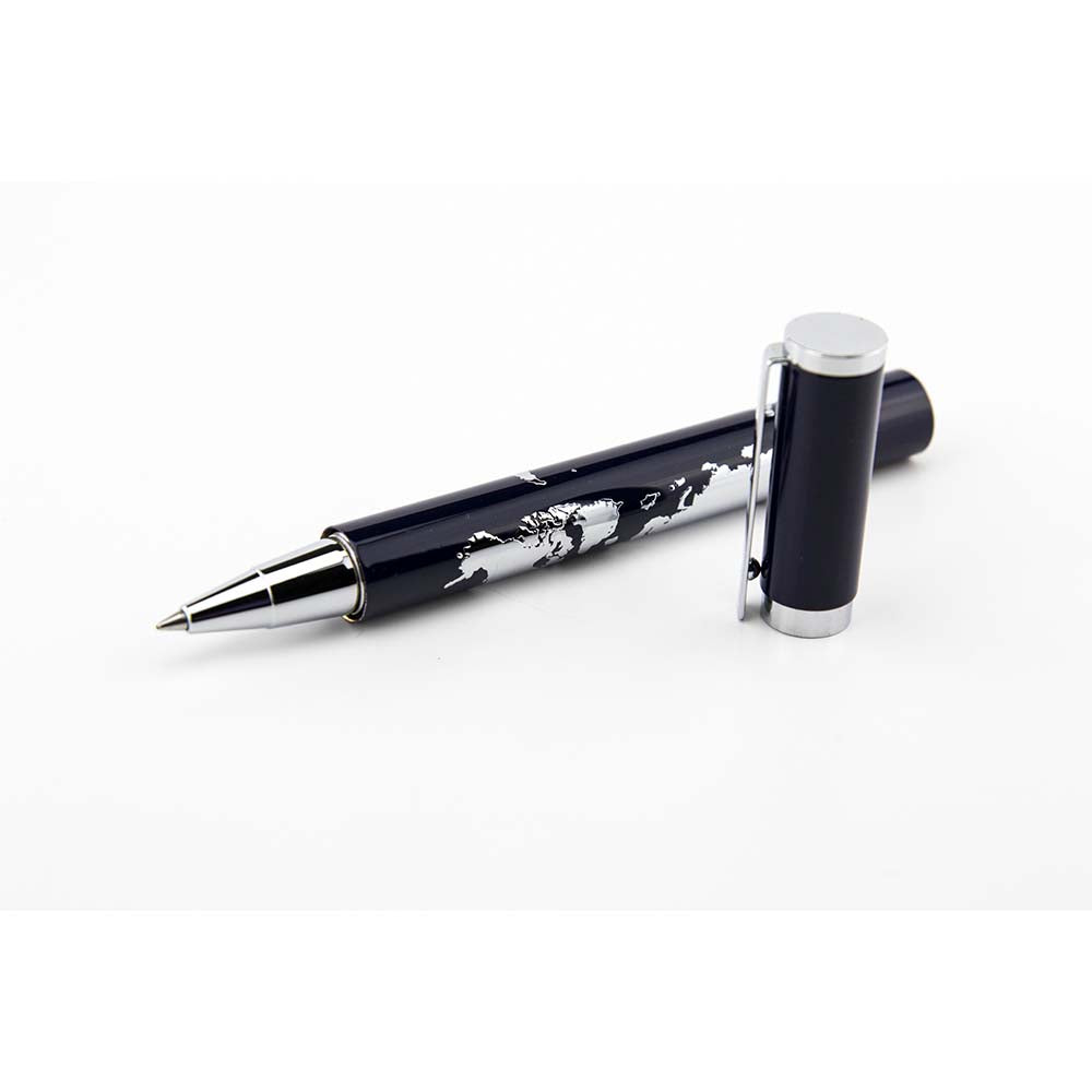 Demo - TROIKA Rollerball Pen World In Your Hand - Dark Blue