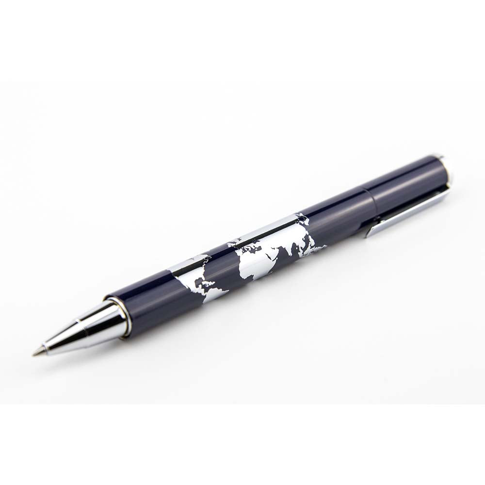 Demo - TROIKA Rollerball Pen World In Your Hand - Dark Blue