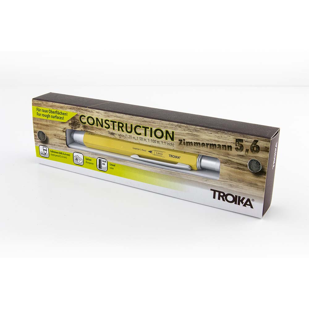 TROIKA Carpenter's Pencil Thick ZIMMERMANN 5,6 - Yellow