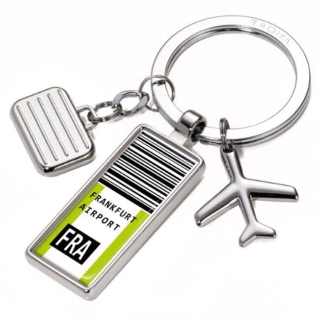 TROIKA Keyring Travel: Next Destination “FRA” Frankfurt with 3 Charms