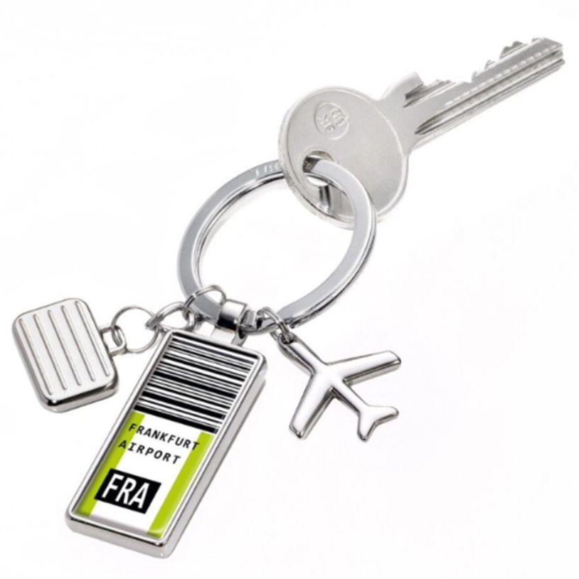 TROIKA Keyring Travel: Next Destination “FRA” Frankfurt with 3 Charms