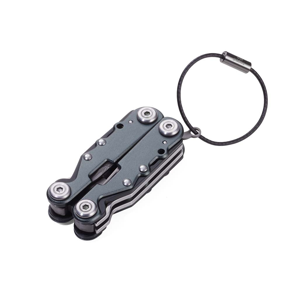 TROIKA Mini Tool Keyring with 10 functions MULTI-TOOL MINI - Grey