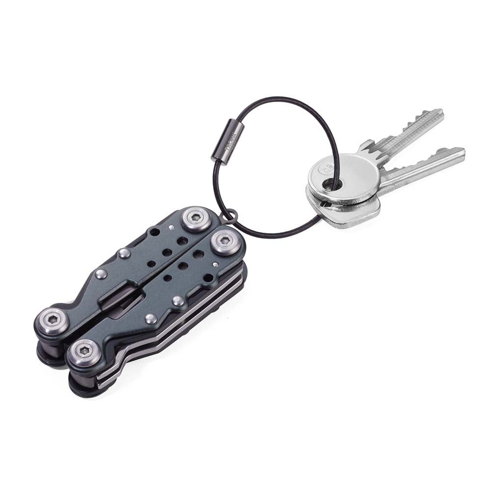 TROIKA Mini Tool Keyring with 10 functions MULTI-TOOL MINI - Grey