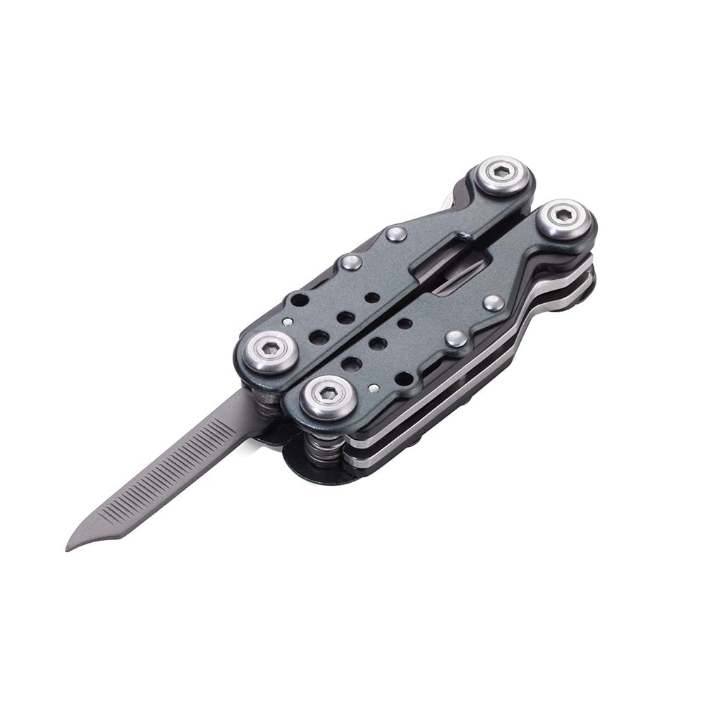 TROIKA Mini Tool Keyring with 10 functions MULTI-TOOL MINI - Grey