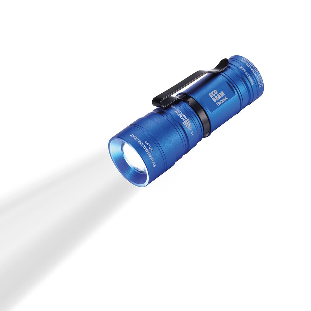 TROIKA Rechargeable Mini Torch ECO BEAM - Blue