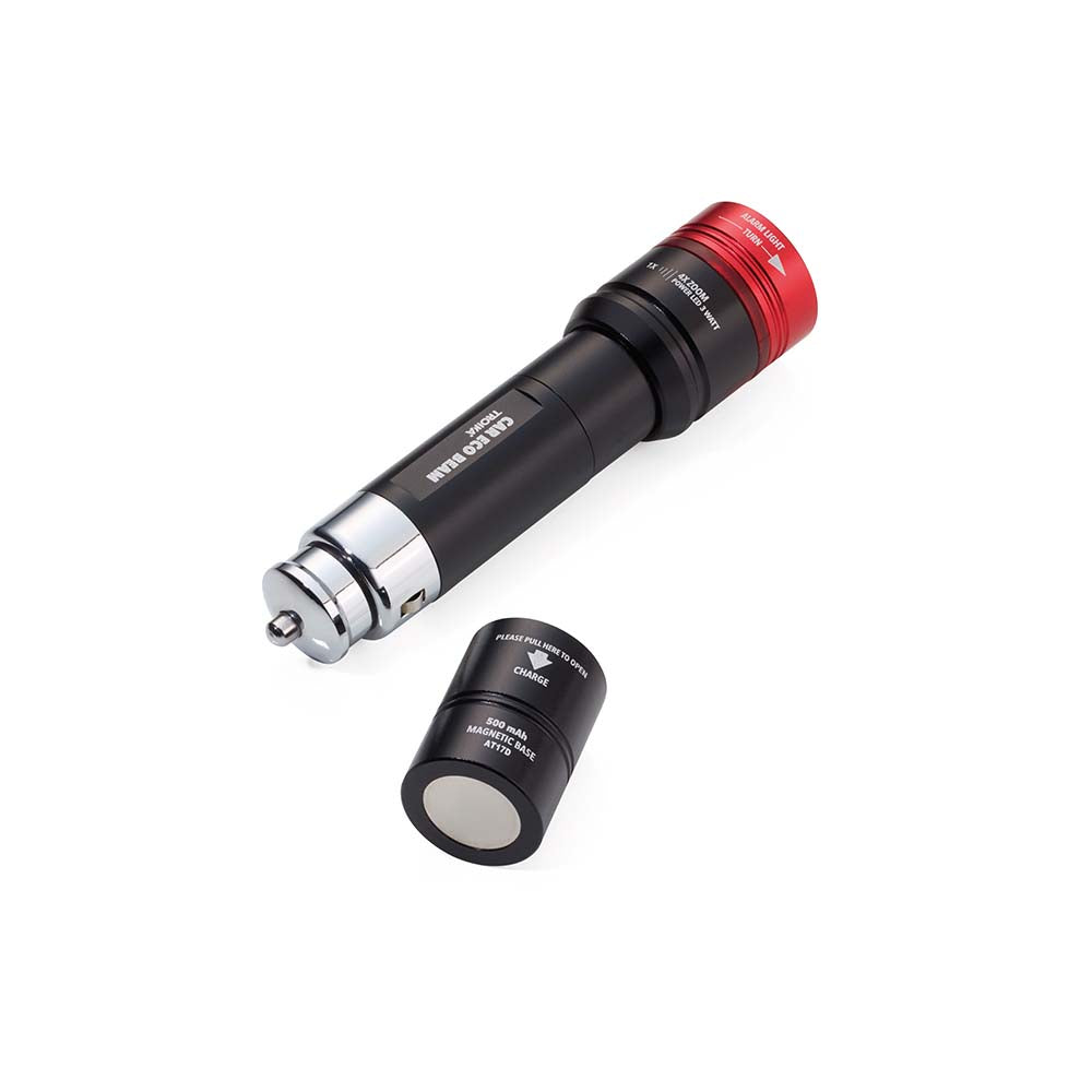 TROIKA LED Torch with Emergency Light CAR ECO BEAM - Black/Red