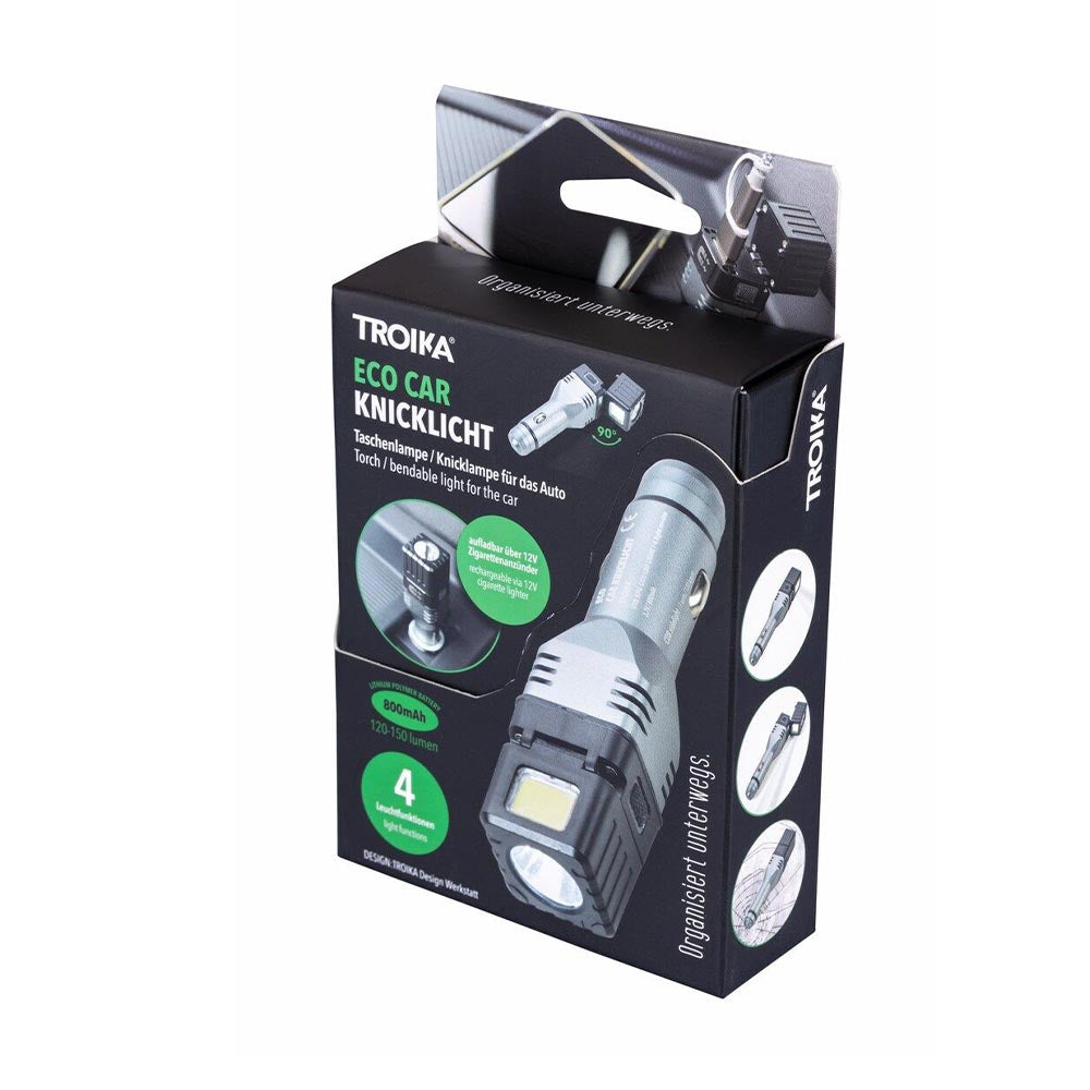 TROIKA Rechargeable Torch & Emergency Glass Break Tool