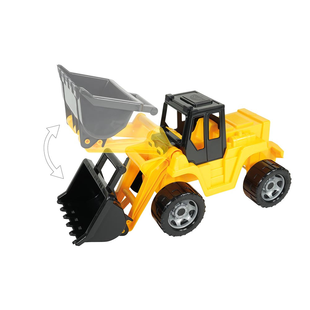 Lena Toy Earth Mover XL Giga Trucks in Black & Yellow 63 x 27 x 30 cm