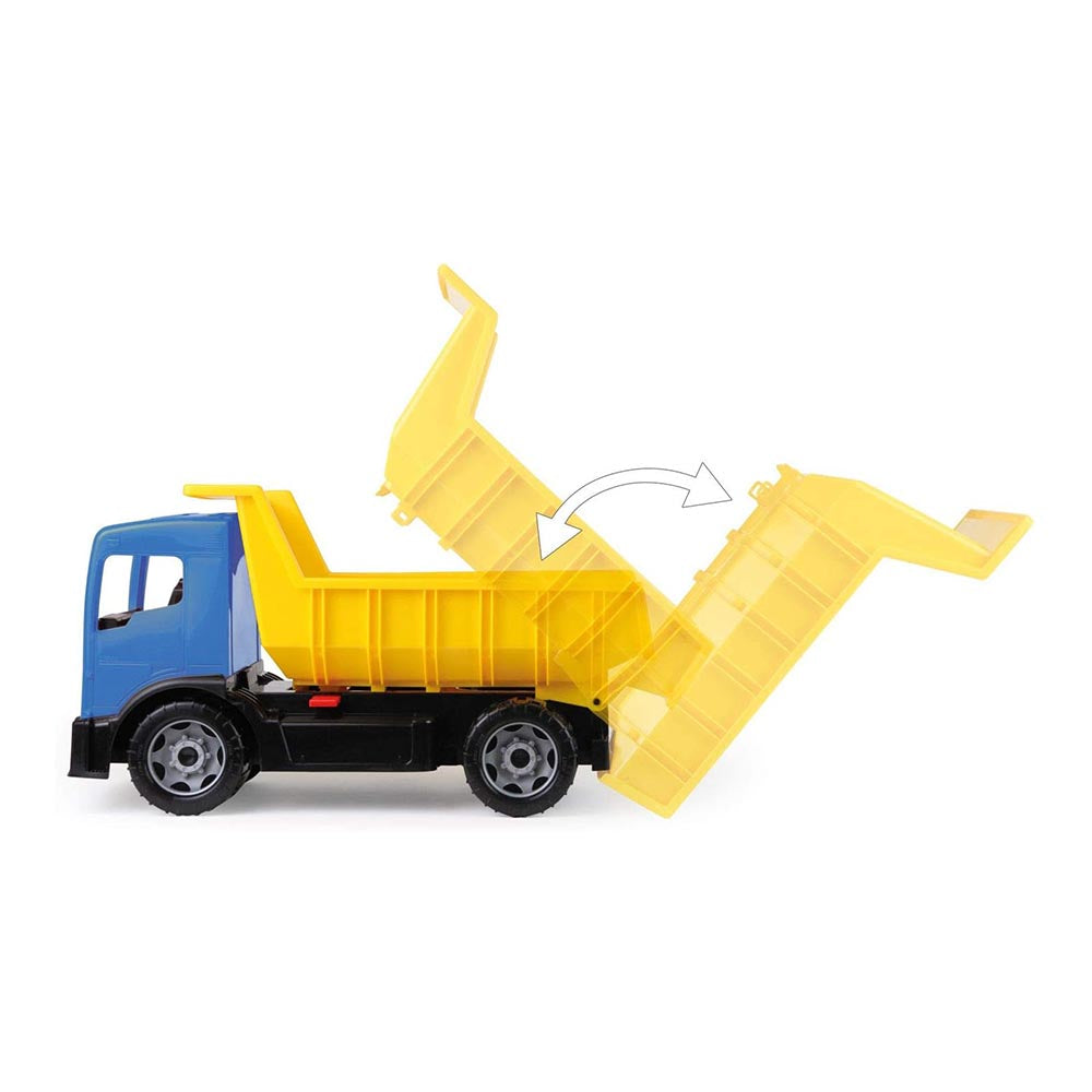 Lena Toy Dump Truck Boxed XL Giga Truck Actros Blue/Yellow 63cm