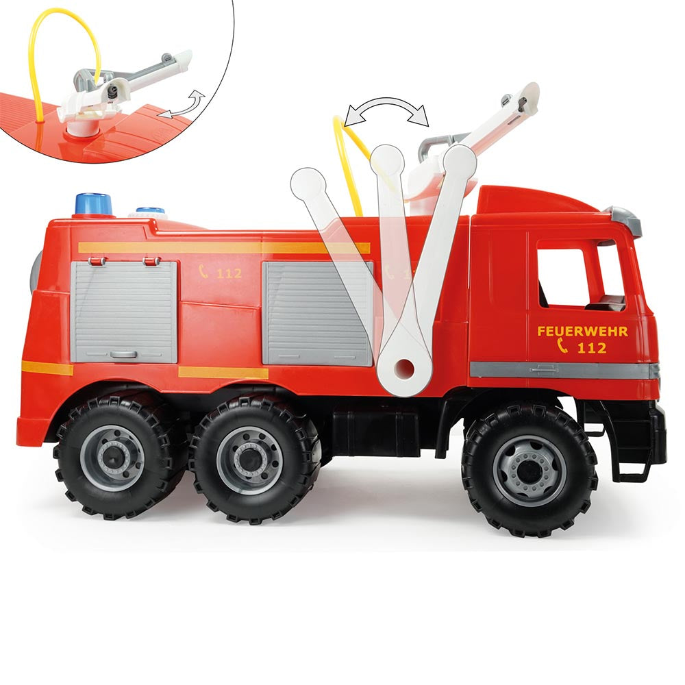 LENA Toy Fire Engine XL GIGA TRUCKS Mercedes Actros Replica 63x30x34cm