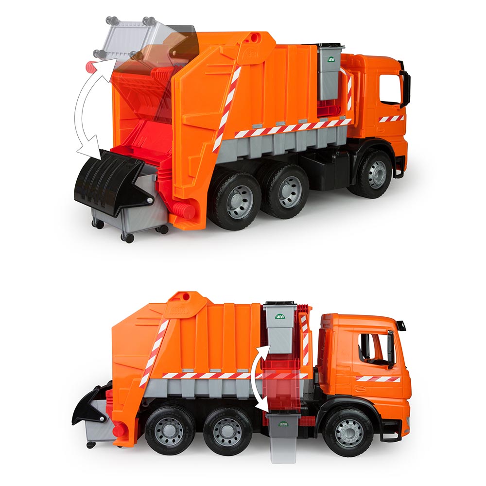 LENA Toy Garbage Truck XL GIGA TRUCKS Mercedes Arocs Replica 71 x 28 x 40cm (Display Box)