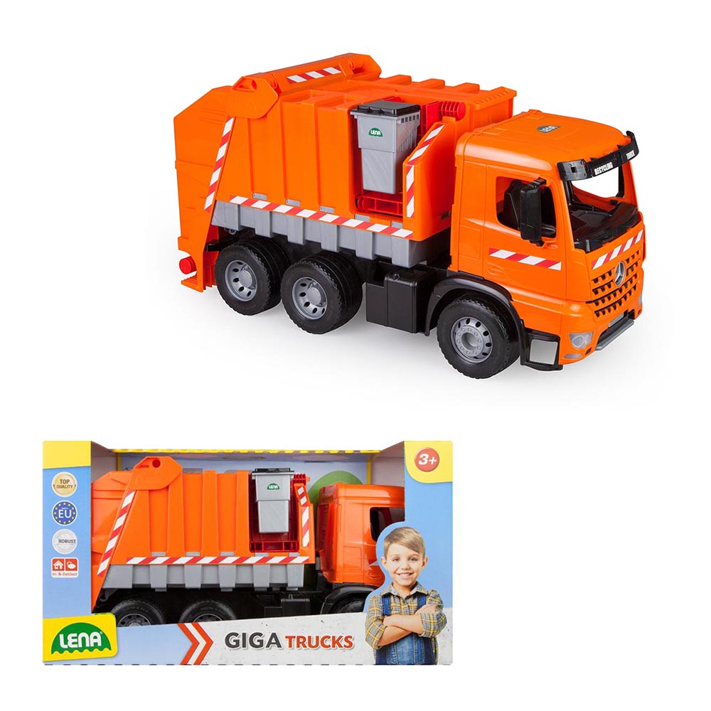 LENA Toy Garbage Truck XL GIGA TRUCKS Mercedes Arocs Replica 71 x 28 x 40cm (Display Box)