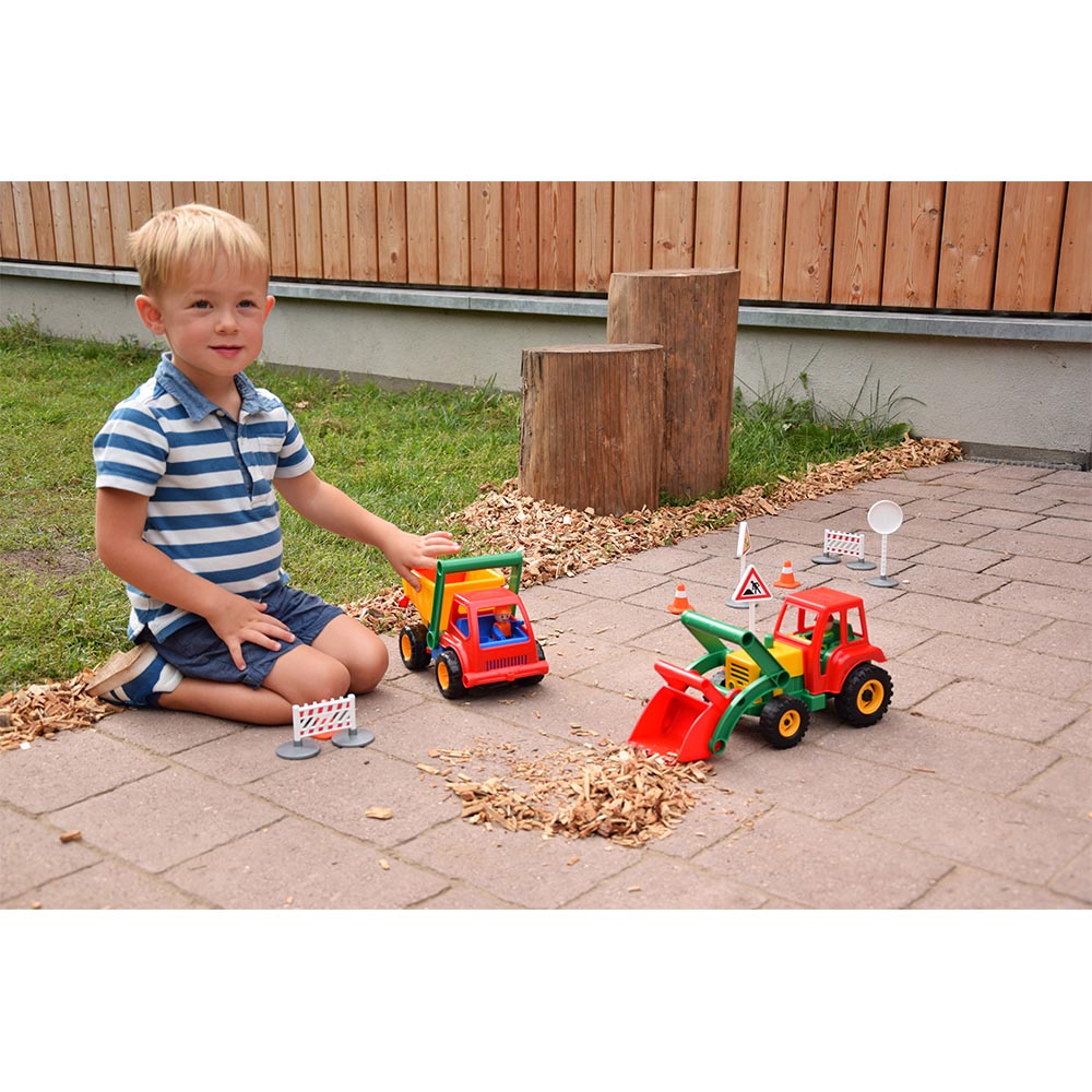 Lena Toy Tractor and Shovel with Toy Figure Aktive Multi-Colours Boxed 36cm