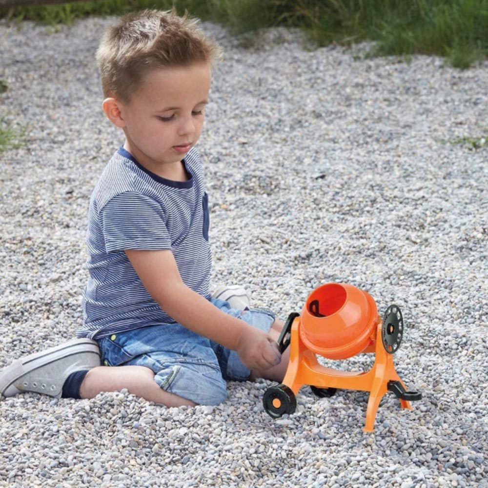 LENA Toy Cement Mixer with Moveable Parts in Orange 27 x 19 x 24 cm