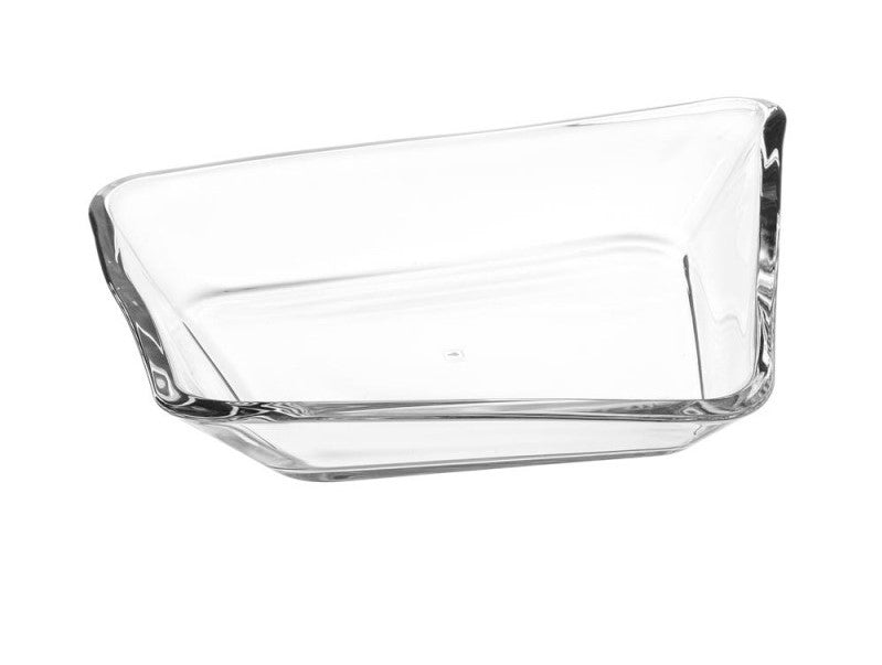 Leonardo Bowl Clear Glass Long Decorative PANAREA 34 cm