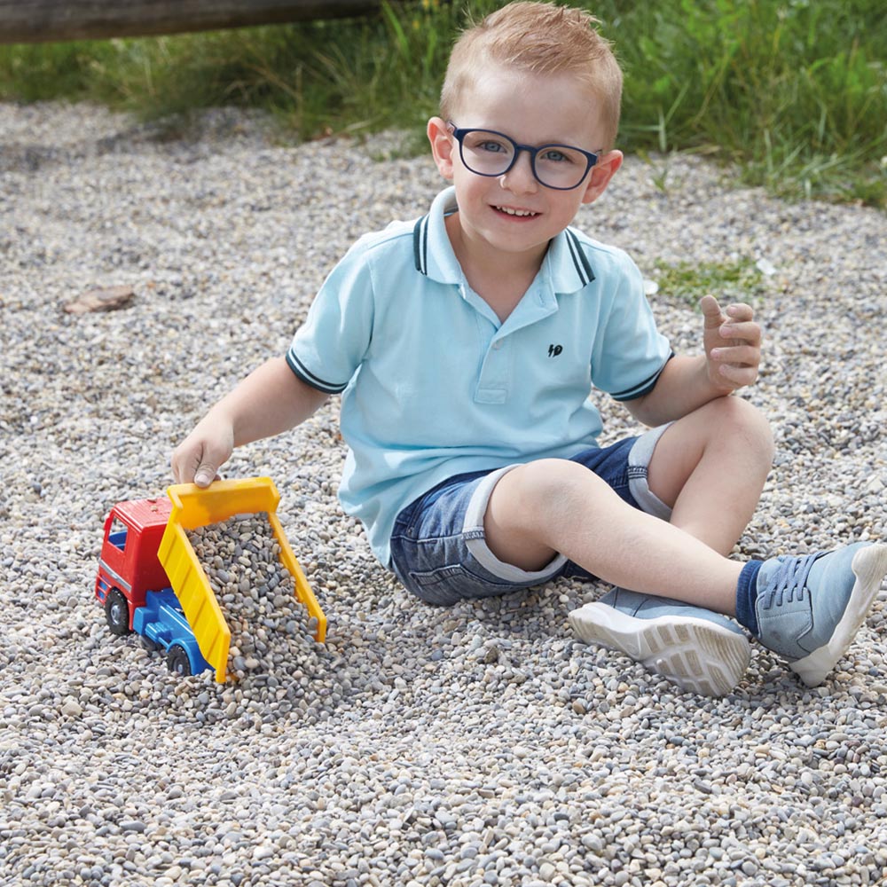 LENA Toy Vehicle Set – 2x Dump Truck 1x Excavator 1x Earth Mover – 4 Pieces