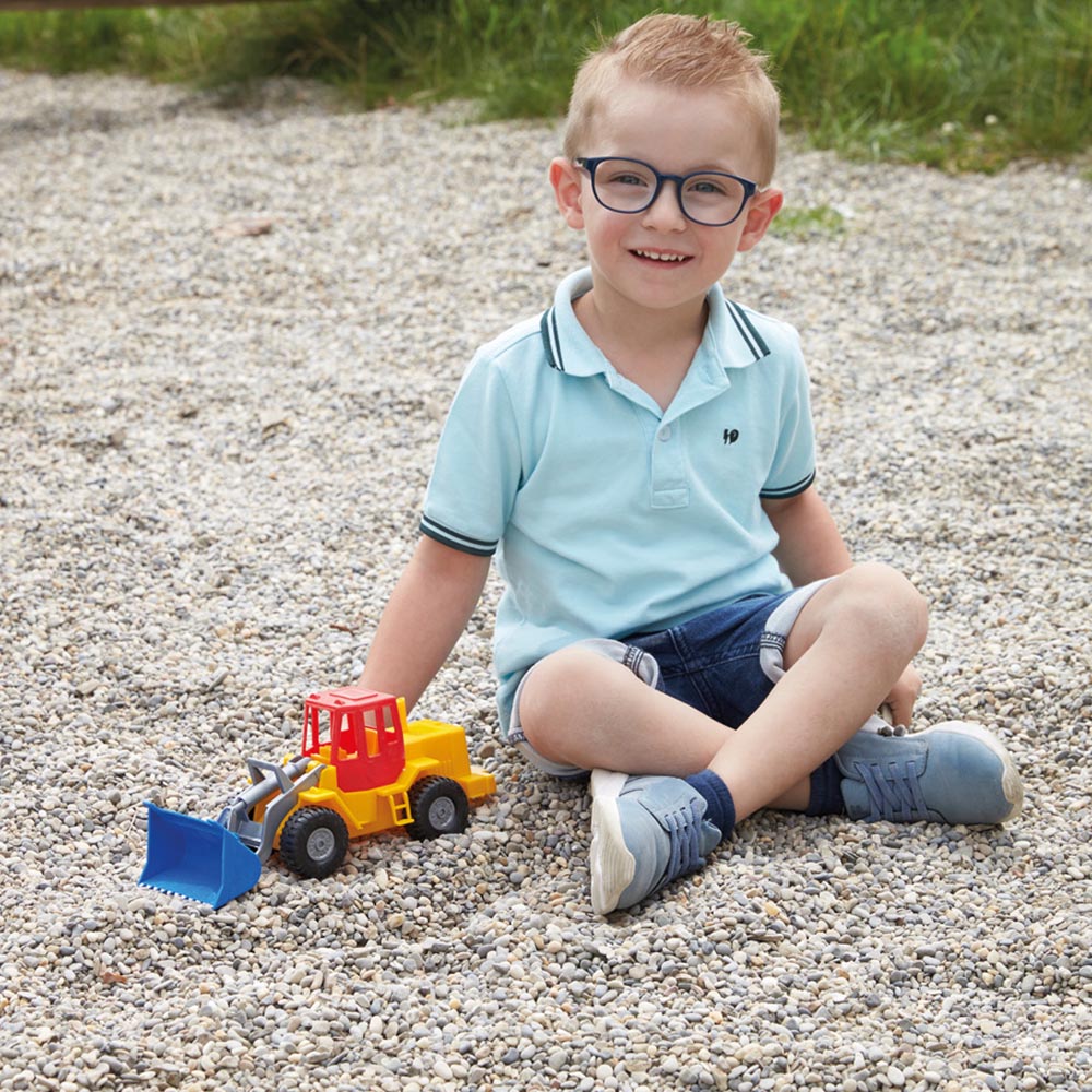 LENA Toy Vehicle Set – 2x Dump Truck 1x Excavator 1x Earth Mover – 4 Pieces