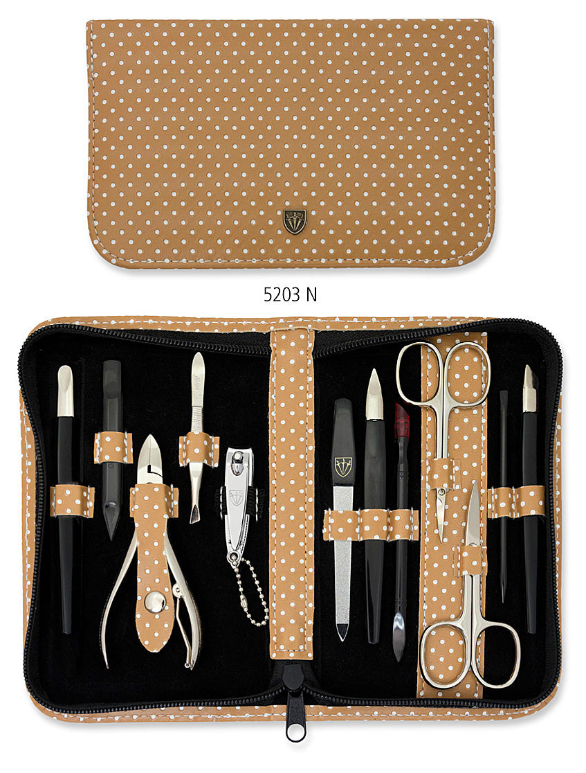 Kellermann 3 Swords Manicure Set 5203 P N Beige & White Spots