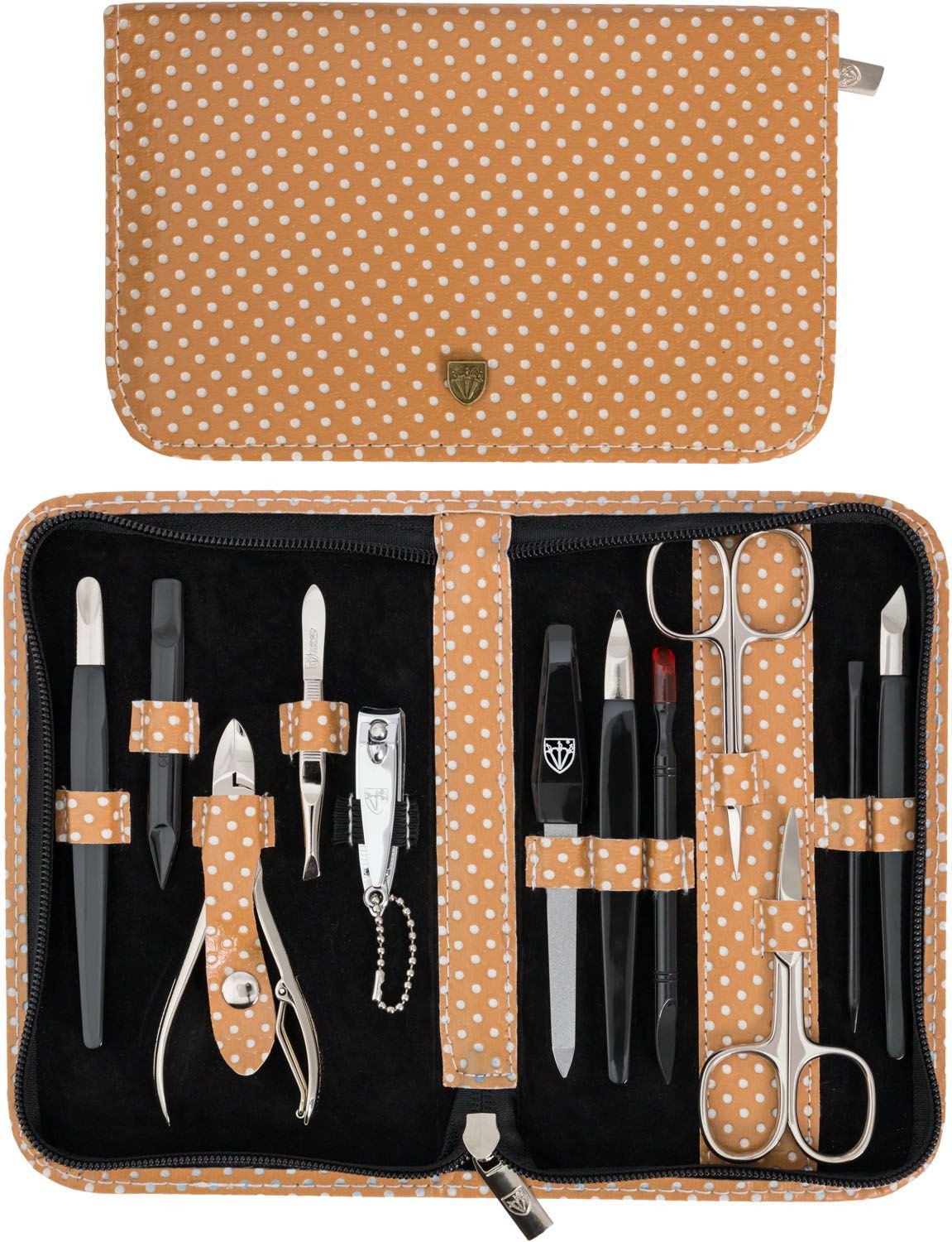 Kellermann Manicure Set Beige/White Spots, Fashion Material