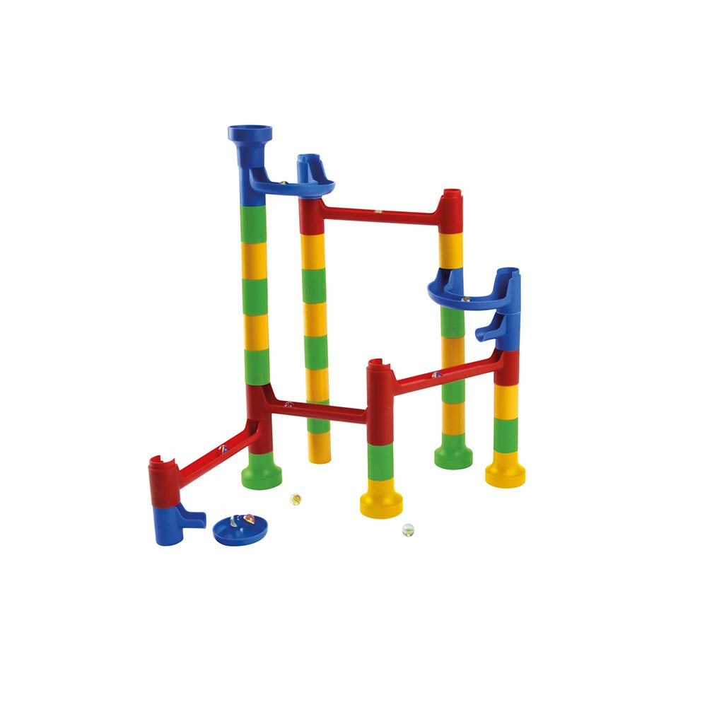 Lena Cascade Marble Run Curve Build Your Own - 10 Marbles Included