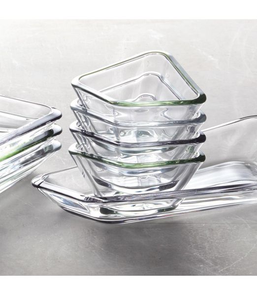 Leonardo Bowl Clear Glass Decorative PANAREA 13 cm