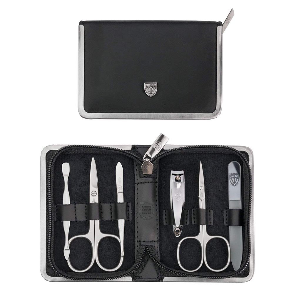 Kellermann Manicure Set Black, Genuine Leather L 52192 P N-MATT