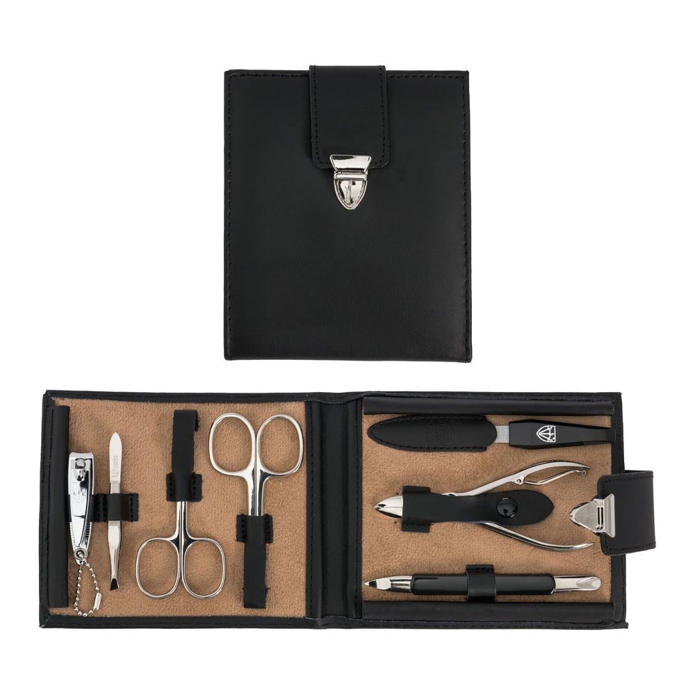 Kellermann 3 Swords Leather Manicure Set L 56071 F N Black