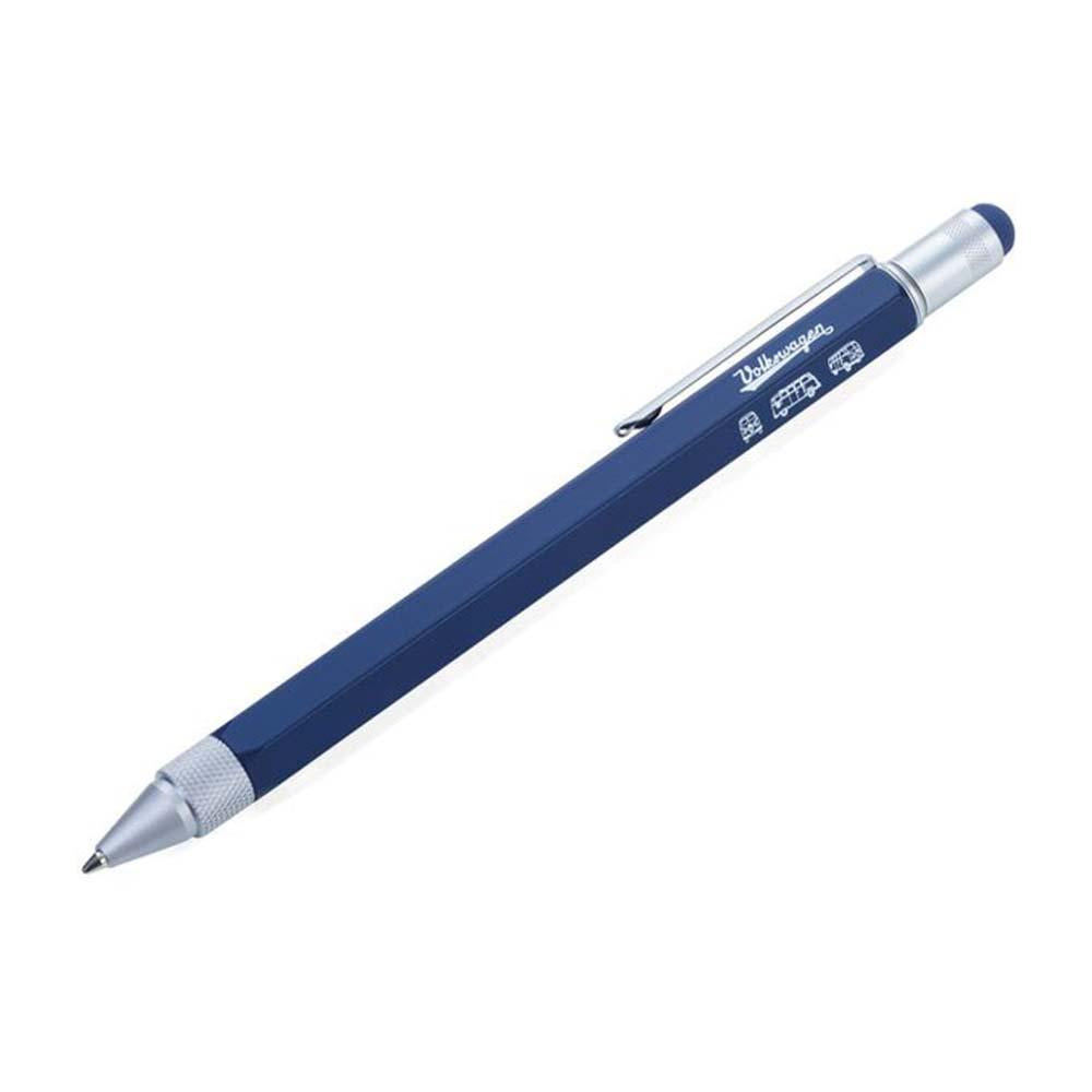 Demo - TROIKA Multitasking Ballpoint Pen and Case VW COMBI BULLI PROFIL SET - Blue