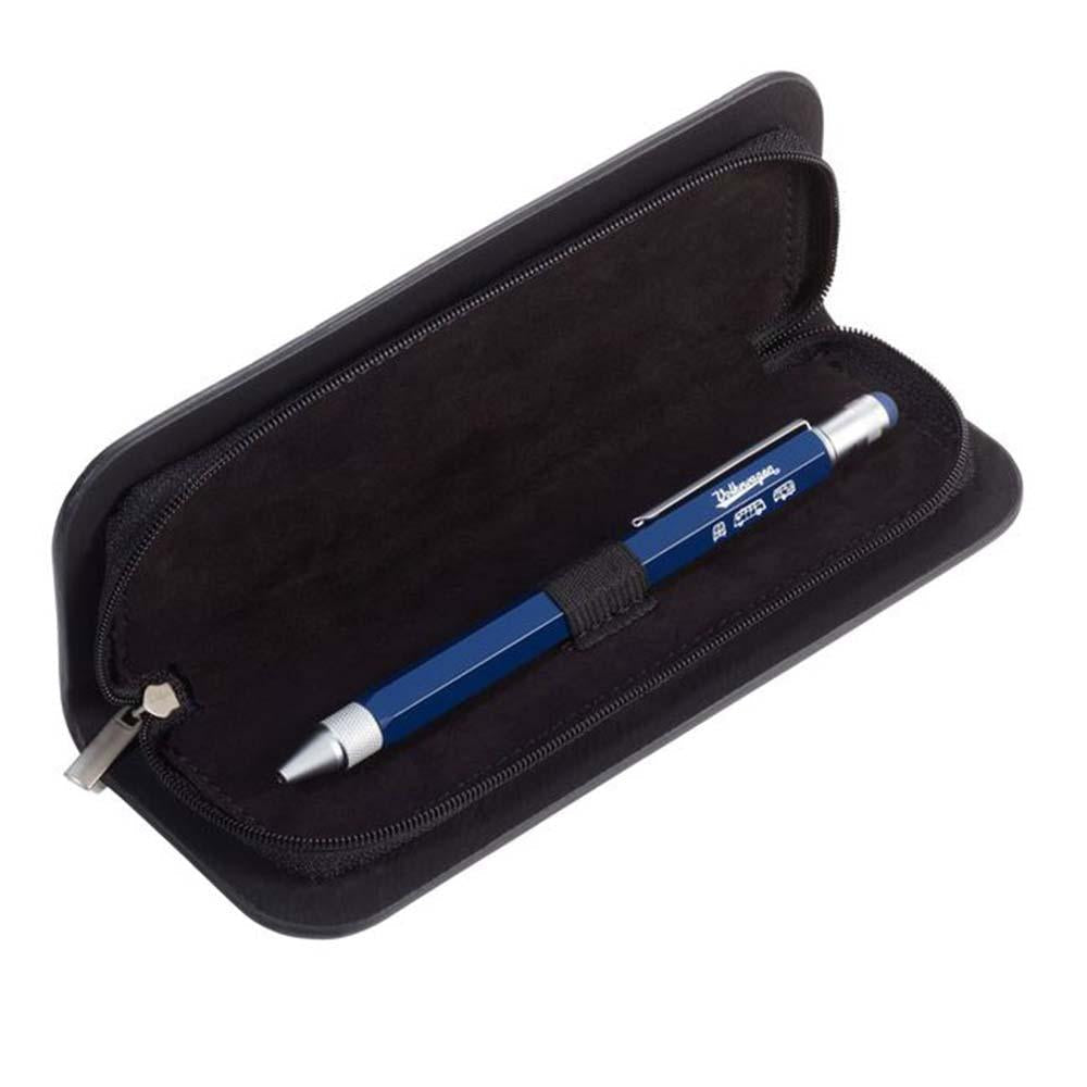 Demo - TROIKA Multitasking Ballpoint Pen and Case VW COMBI BULLI PROFIL SET - Blue