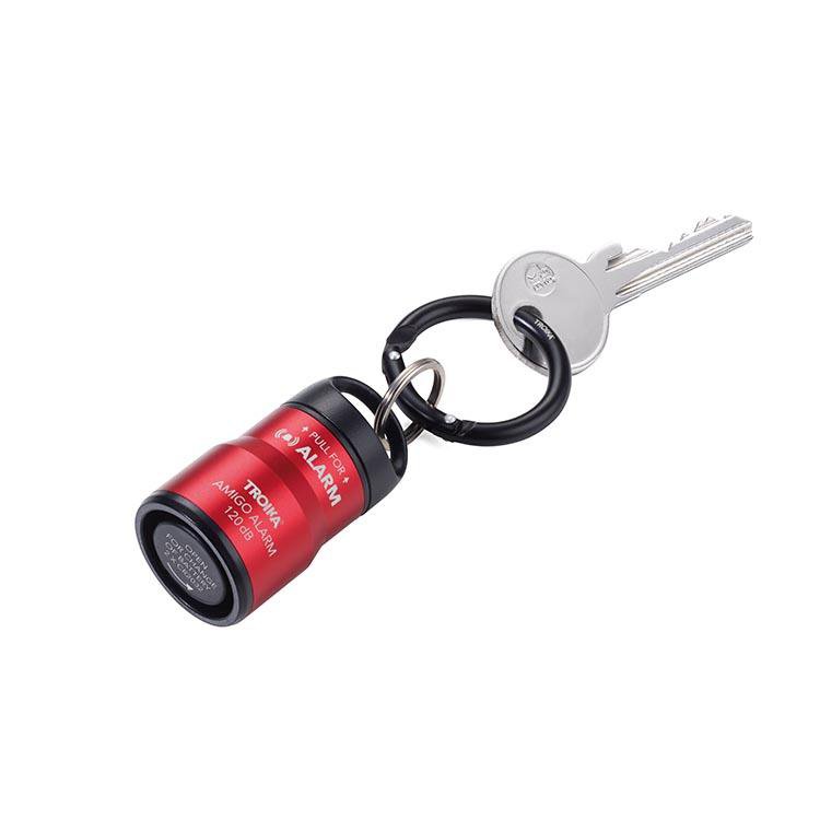 Troika Amigo Handbag Keyring Alarm - Black & Red