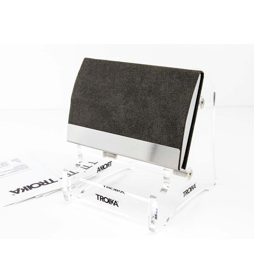 TROIKA Business or Credit Card Case and Stand Function - Dark Grey