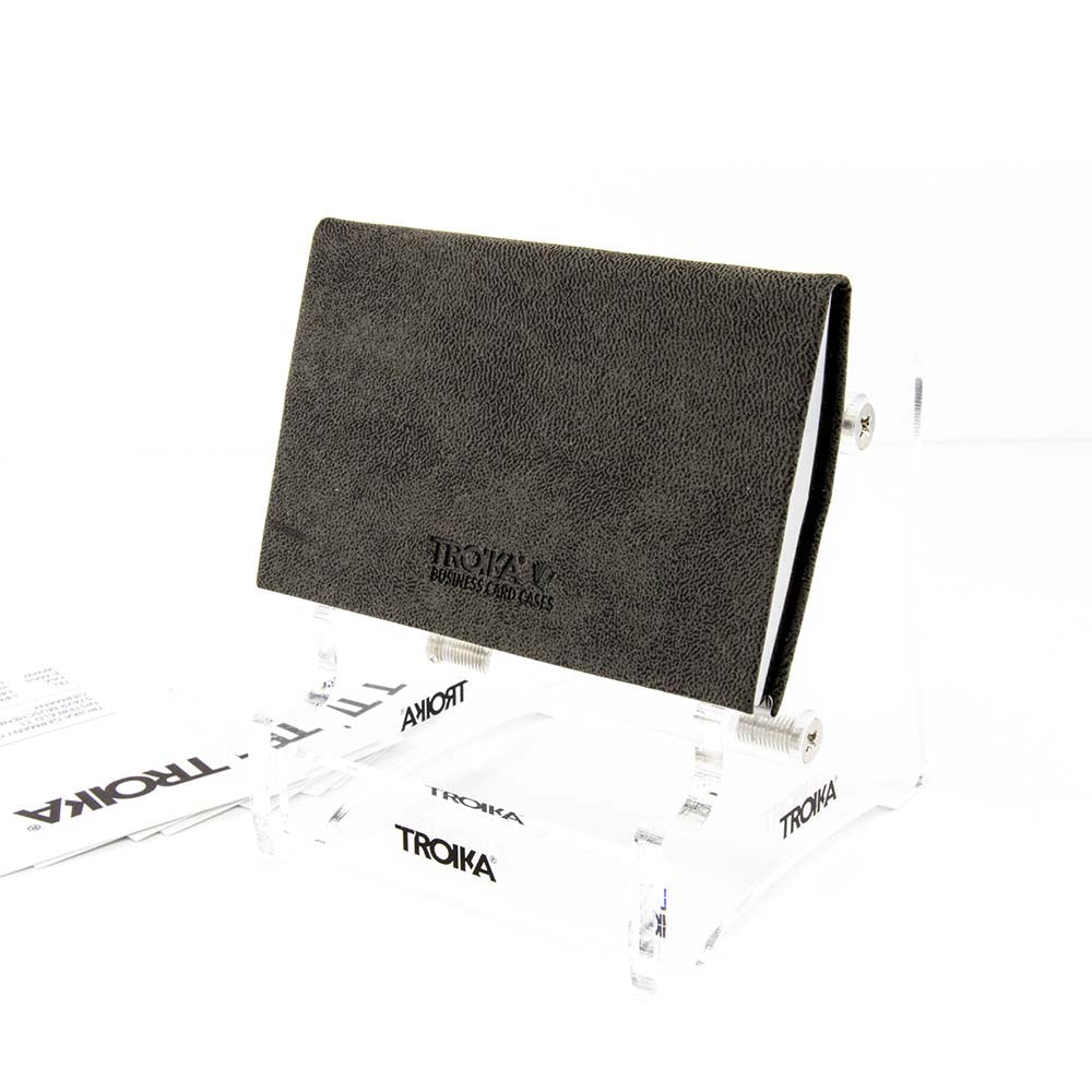 TROIKA Business or Credit Card Case and Stand Function - Dark Grey