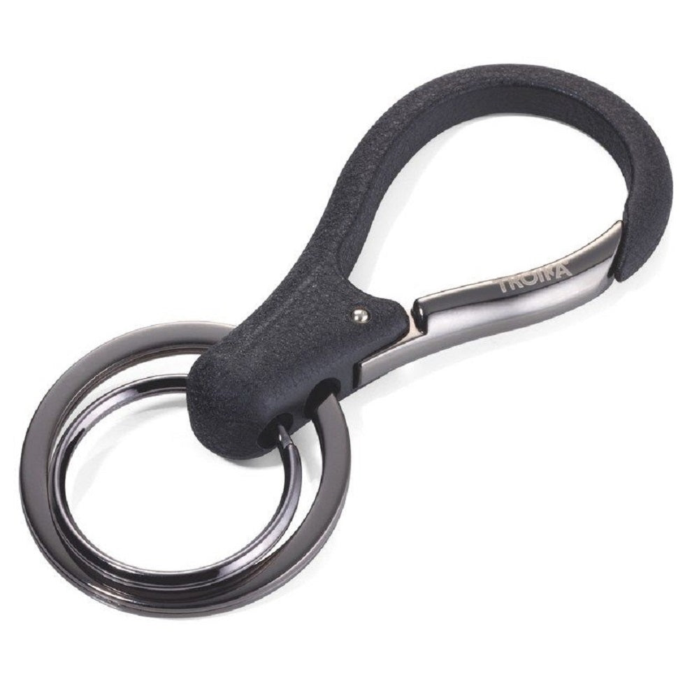 TROIKA Keyring 3X KEY - 2 Rings on a Snap Hook