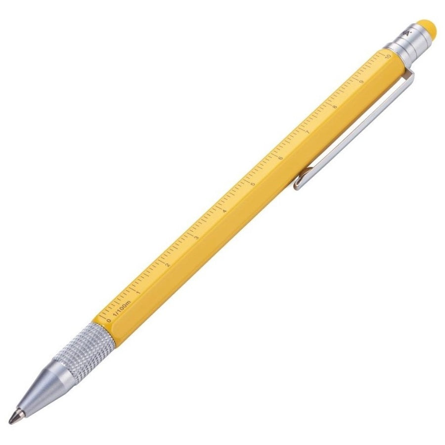 TROIKA Multitasking Ballpoint Pen CONSTRUCTION SLIM - Yellow