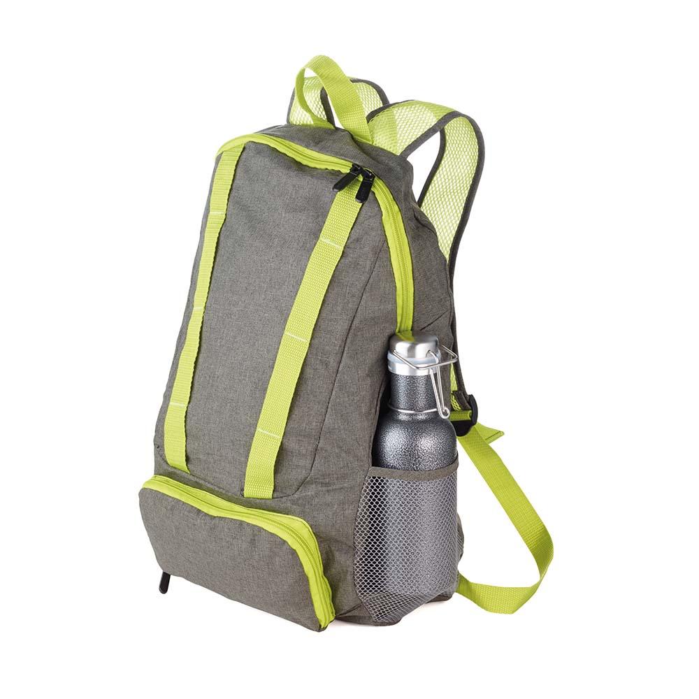 TROIKA Backpack Foldable BAGPACK 12 Litre - Neon Green/Grey