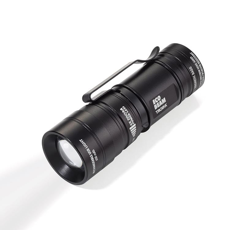 Demo - TROIKA Rechargeable Mini Torch Eco Beam - Black