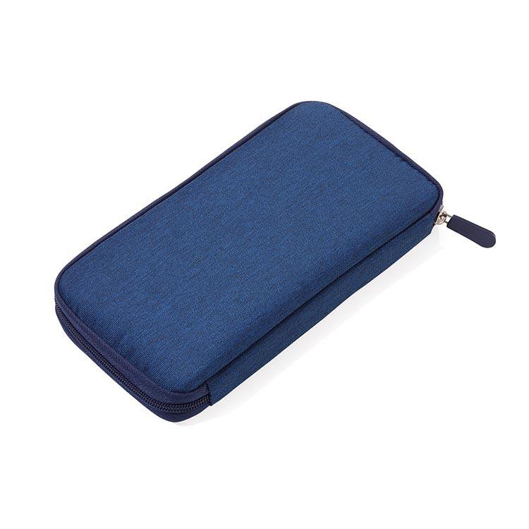 Demo - Troika Travel Document Case with RFID Fraud Prevention Safe Flight Blue